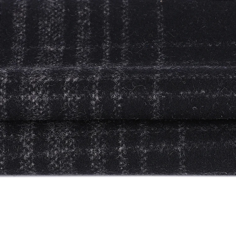 wholesale Chinese manufacturer 150CM Black light grey medium grey 50%wool twill fabric