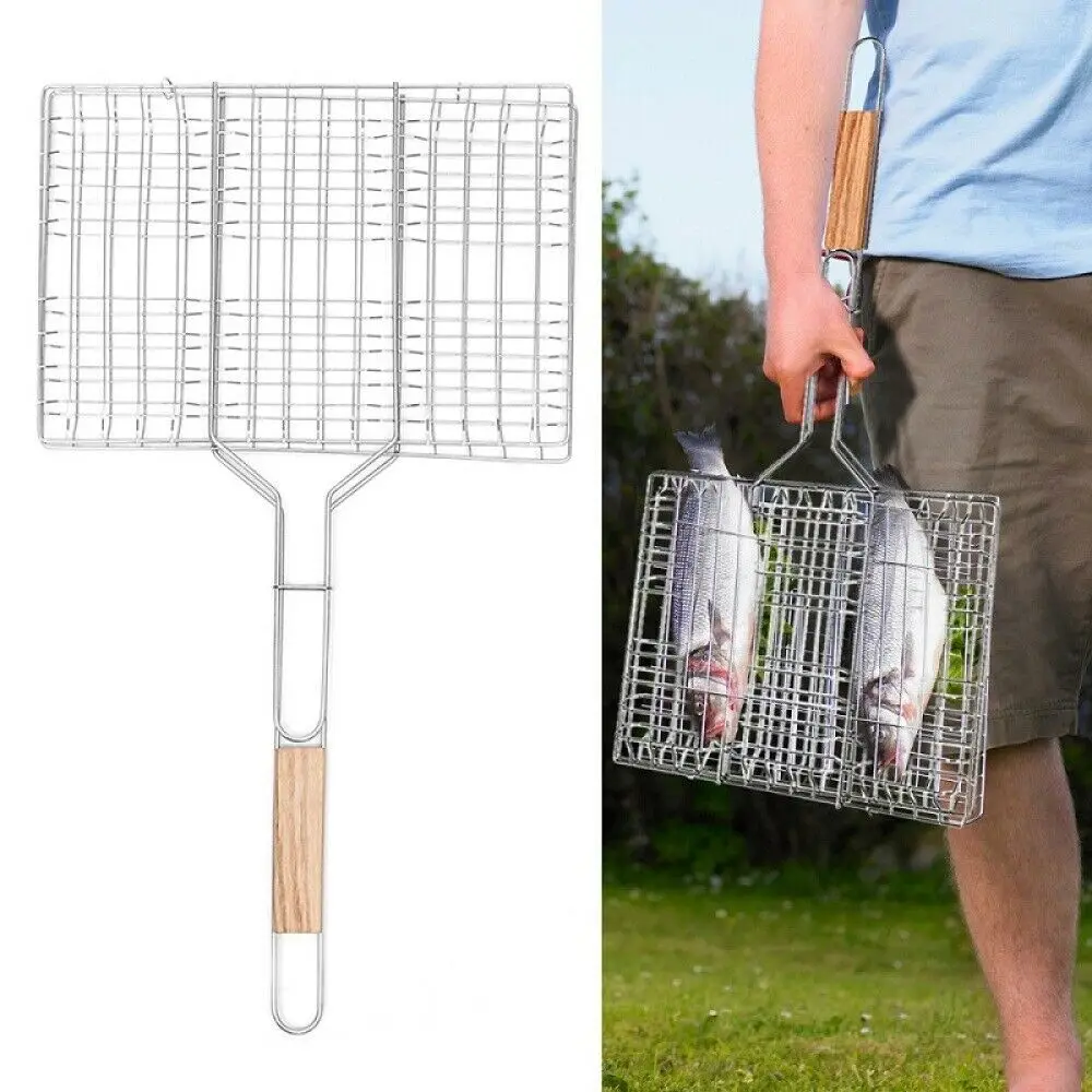 Manufacturer direct sale backyard party portable net cloth barbecue fish clip