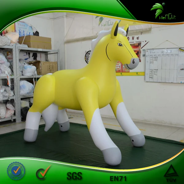 Hot Sale Vivid Animal Golden Inflatable SPH Horse PVC Inflatable Horse Toy
