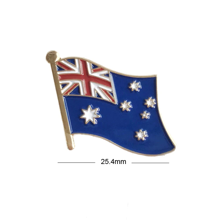 Custom soft enamel pins Australia flag lapel pins custom