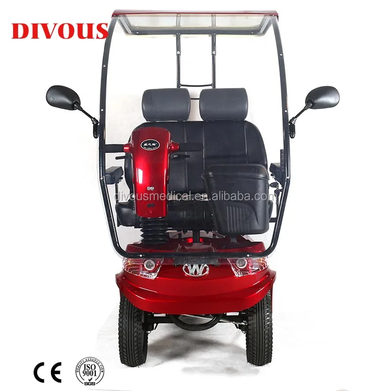 hot sell good quality premium 800 W power motor 2 seat electric car mobility  scooter for disabled and elderly travel