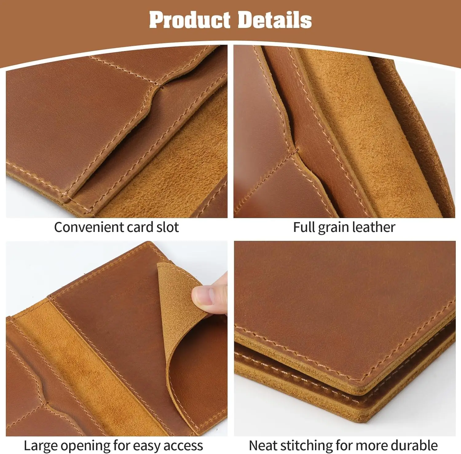 Handmade Genuine Leather Custom Logo Passport Holder Travel Wallet Cover Case for Men Women