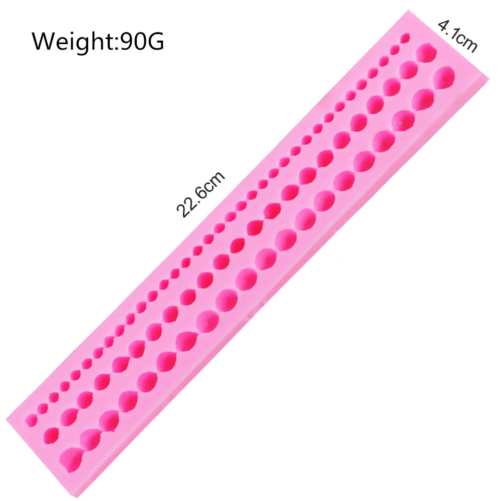 Pearl Chains Shape Cake Border Silicone Mold Kitchen Baking Decoration Tool Chocolate Bread Mousse Dessert Fondant Mold