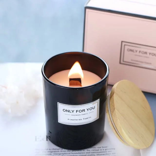 
Private Label Personalised Natural Amber Dome Cover Jars Wine Wood Wick Coconut Wax Home Decoration Scented Candle 