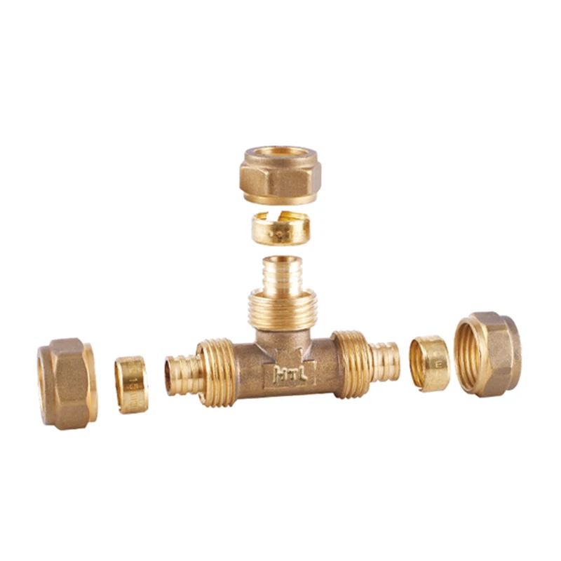 HELERO HT 200-3151 BRASS COMPRESSION PEX FITTINGS FOR PEX PIPES 16mm - 32mm