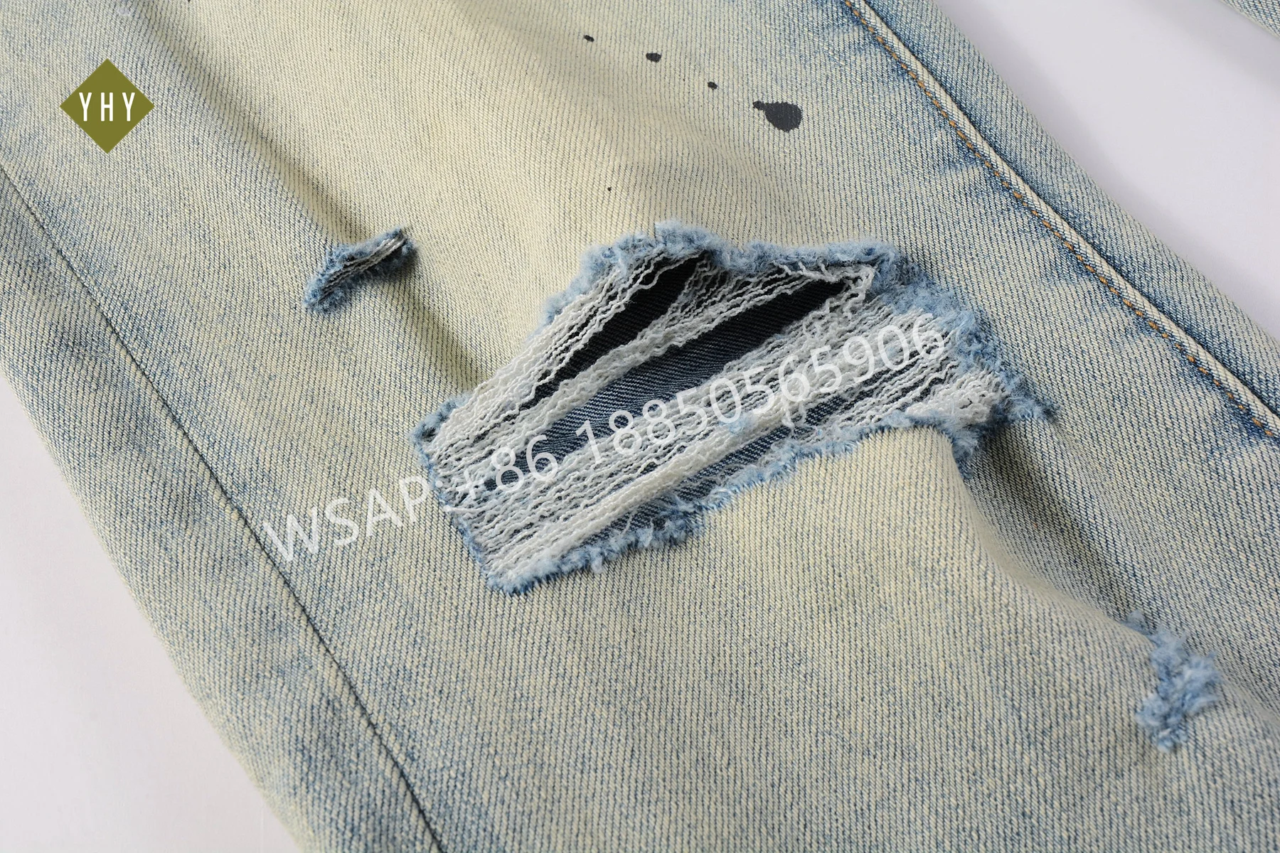 2024 New Styles Demin Jeans In Stocks Famous Brand Designer Trend Denim Pants Cowboy Close fitting Demin Pants
