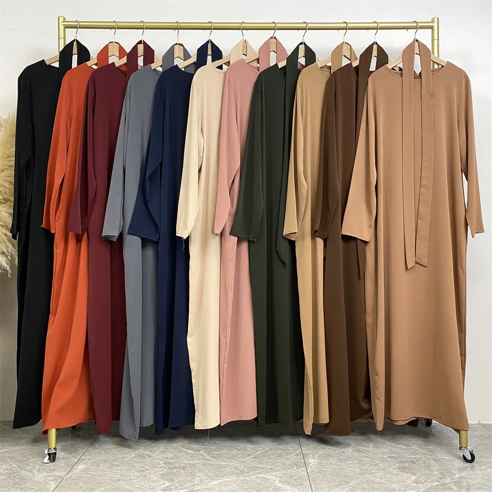 Wholesale Long Sleeve Jilbab Abaya Muslim Women Dress Arabic Turkey Dubai Prayer Abaya Islamic Clothing