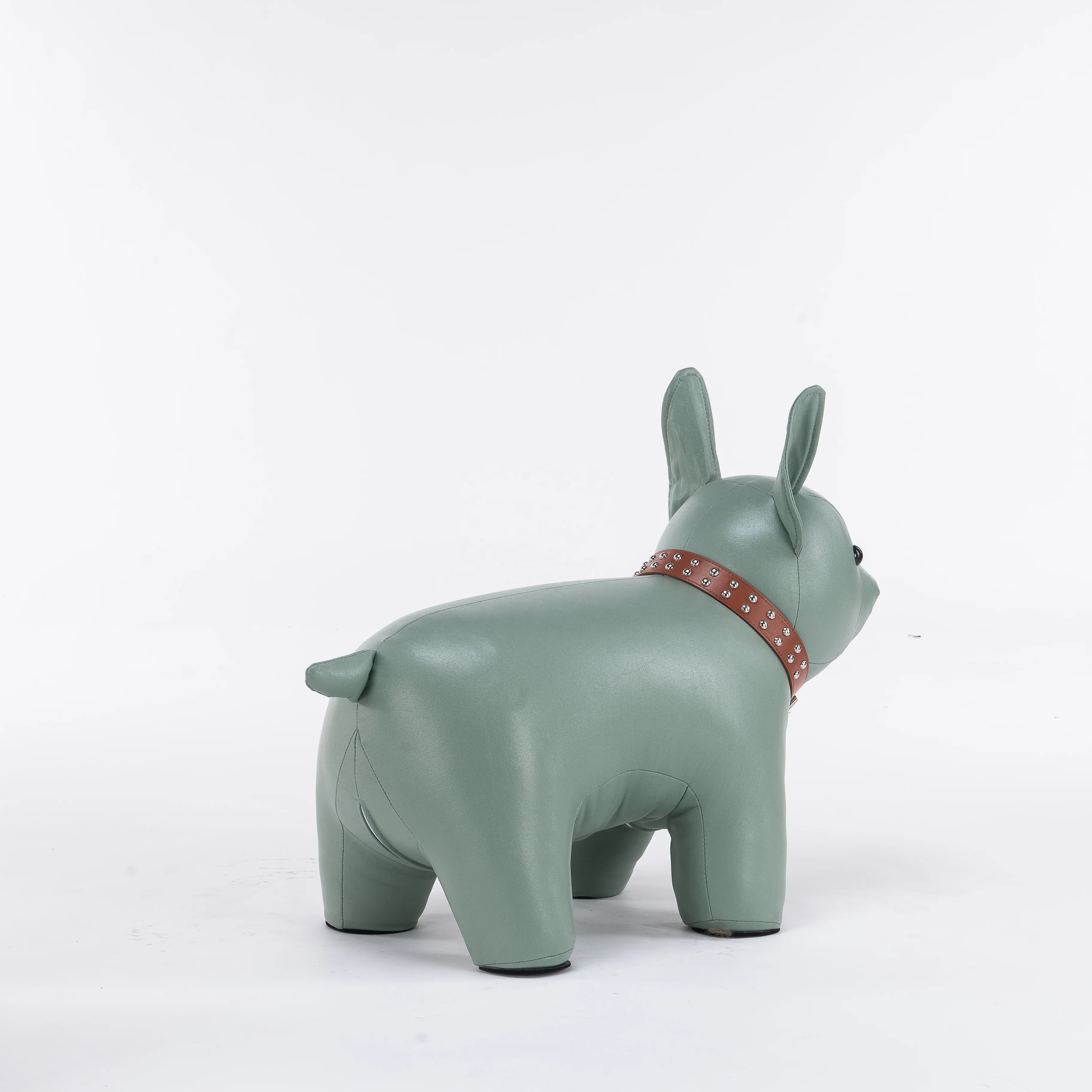 lovely kid hero dog animal wooden stool