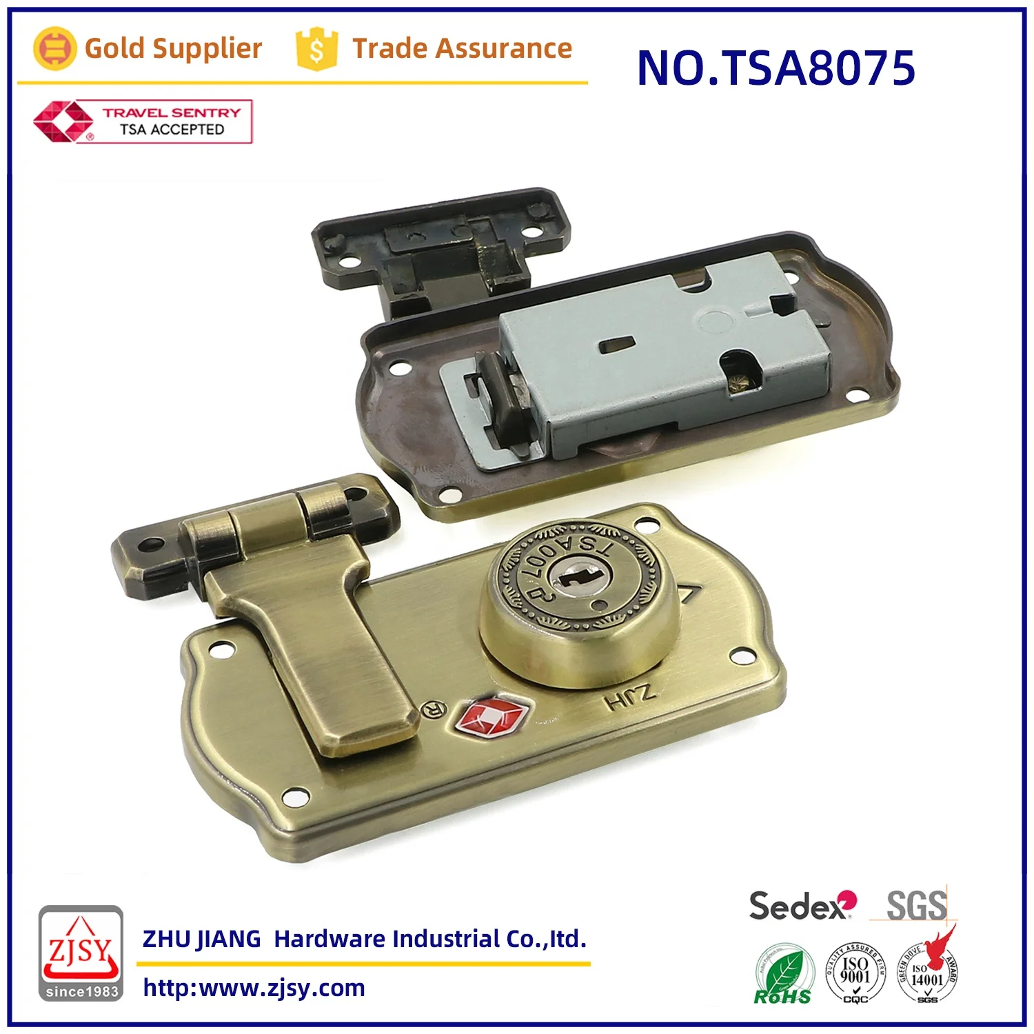 Tsa8075 Fashion High-Quality Customs Key Box Lock Antique Characteristic Equipment Box Lock