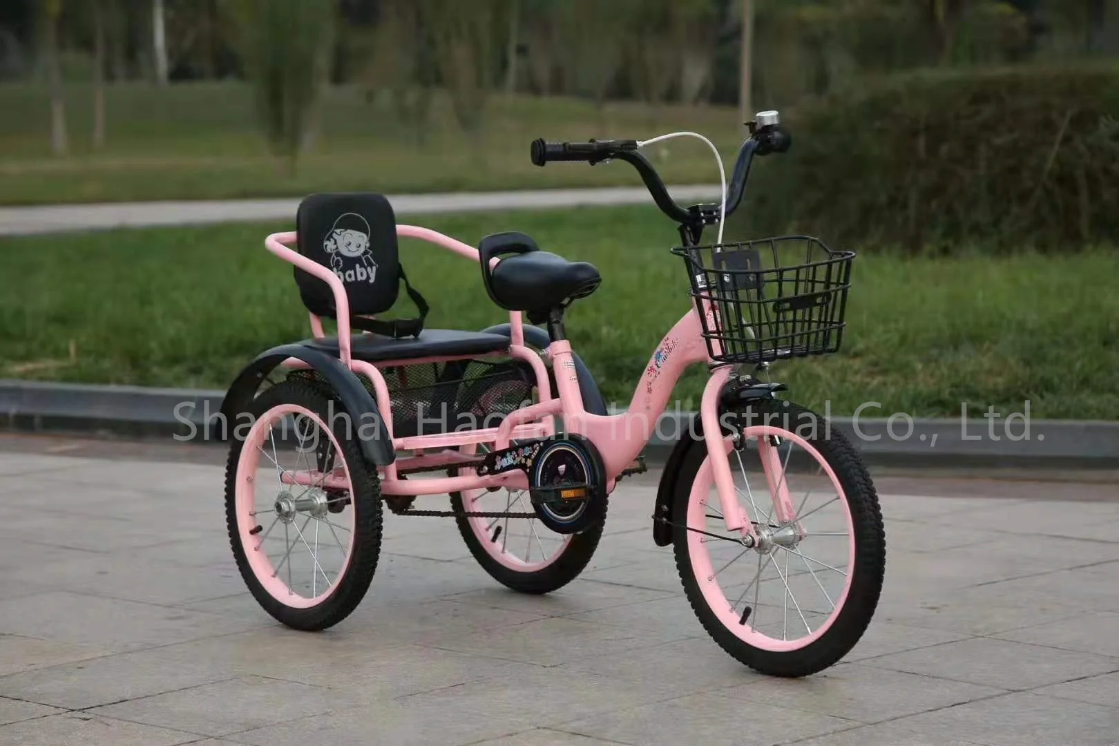 Best-selling 3 wheel tricycle double seat kids tricycle 16 inch bicycle for kids