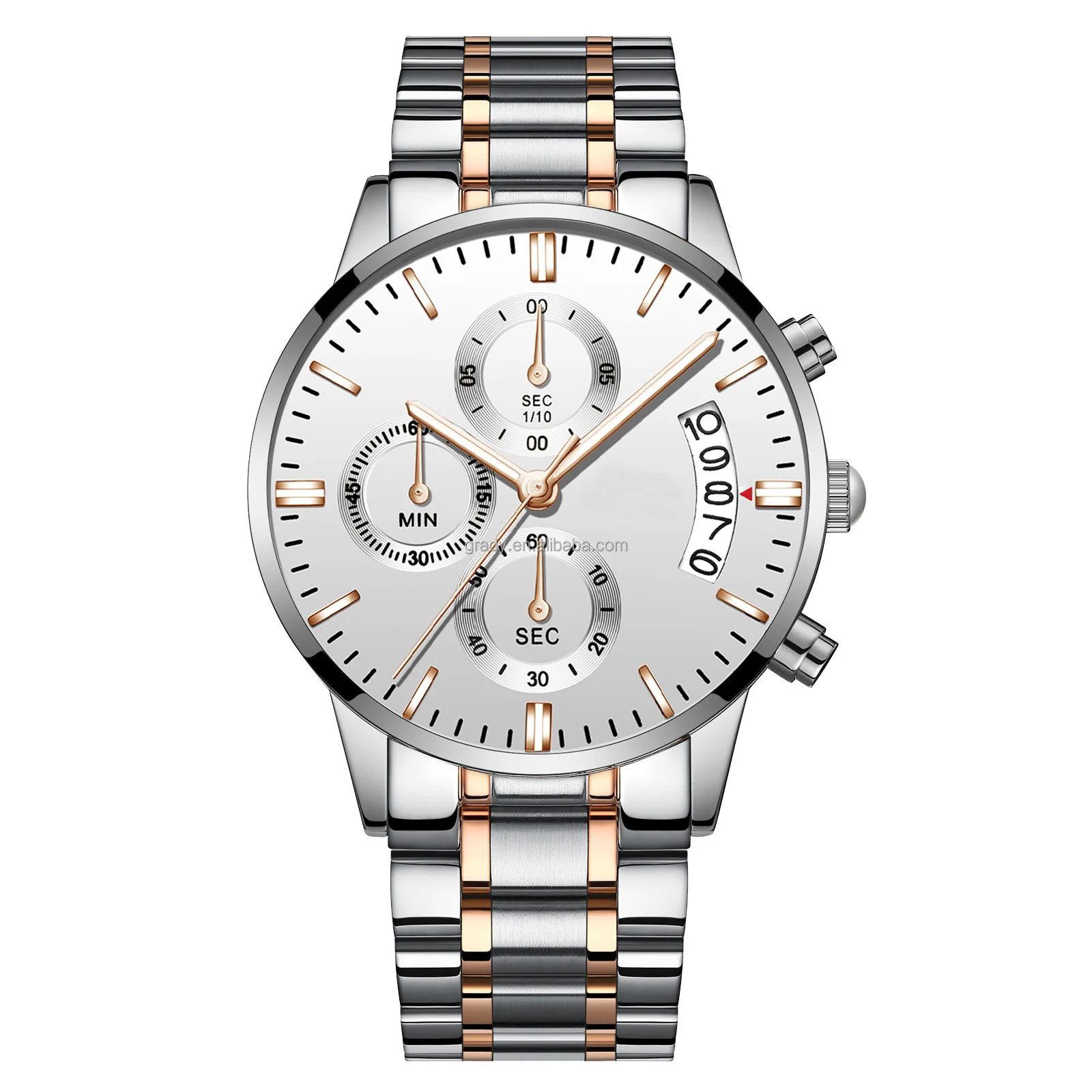 High quality multifunctional luxury golden watches elegance fashion watch for business style mens wristwatch