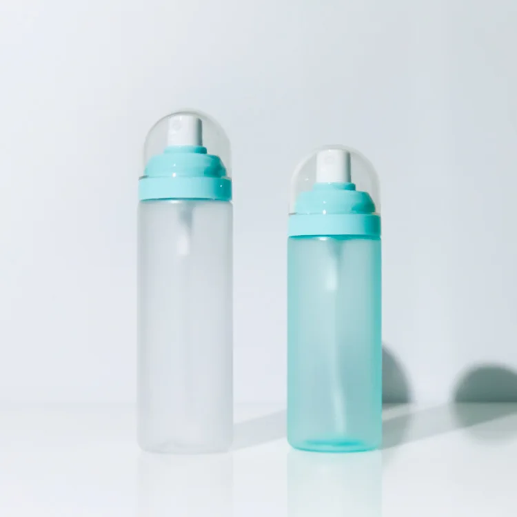 Empty PET 100ml 120ml 150ml Fine mist Makeup Setting spray Facial Toner Body mist bottle Blue Plastic bottle