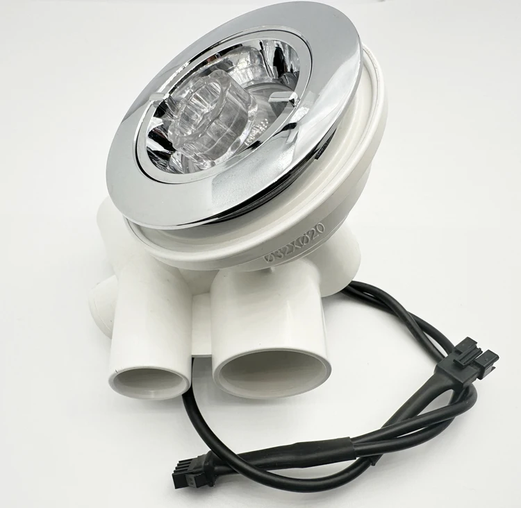 china product manufacturing ABS Plastic Chromed Cover Jet Bath Spa Bathtub Jet With Led Light Bathtub Accessory Spa Jet Nozzles