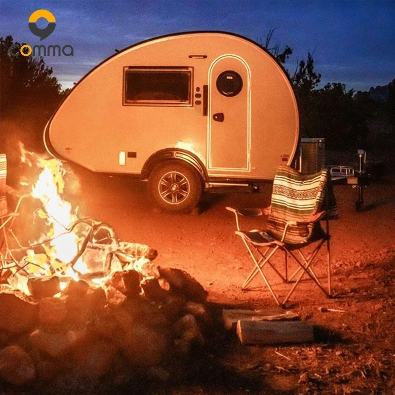 Customizable mini camper trailer travel teardrop caravan for