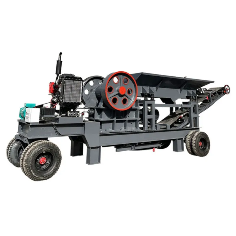 Portable diesel engine Small hammer crusher Mini mobile Coal gangue limestone Gold ore rock crusher Price stone crusher