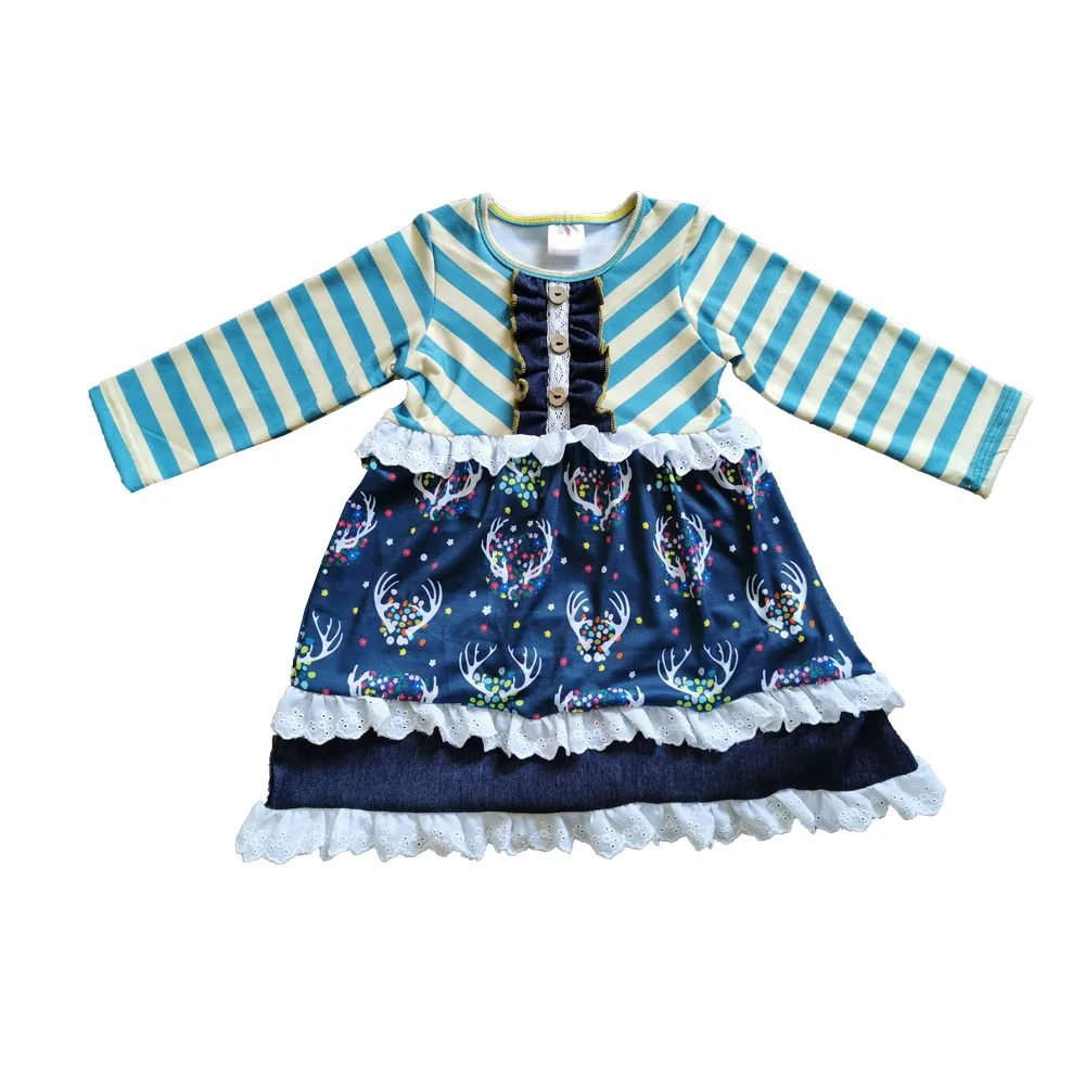 Factory Wholesale Children Outfit Two Piece Dress Set Wholesale Christmas Girls Baby Clothes Clothing Sets