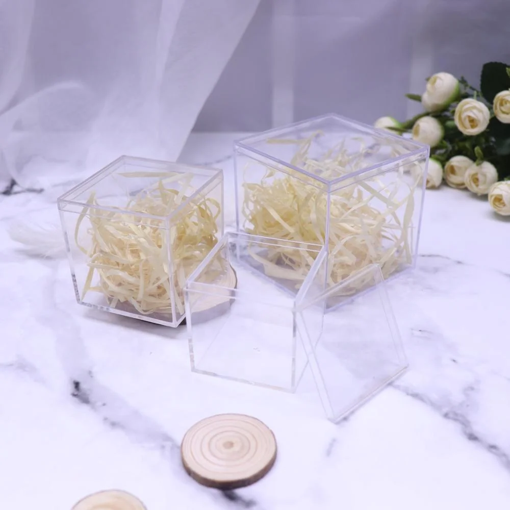 
2*2*2'Clear Plastic Gift Packaging Customize In Various Acrylic Candy Box 