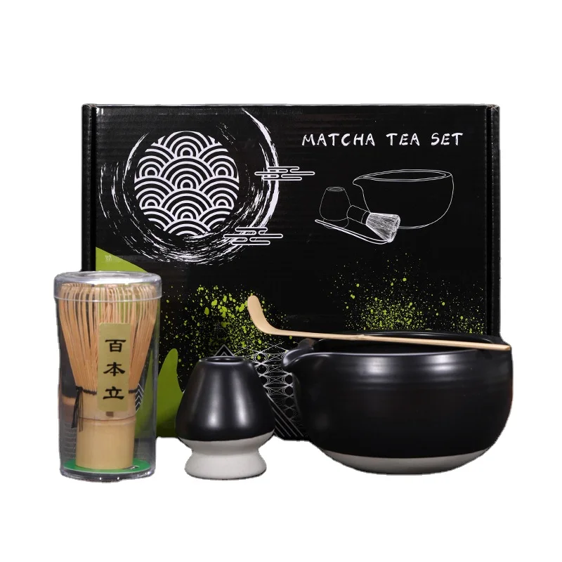 Matcha Bamboo Brush Song Dynasty Tea Ceremony Tools Hyakubenri Matcha Brush Tea Brush Standing Bowl Tea Cradle Set
