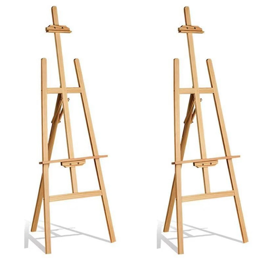 Wholesale 120 cm 145 cm 175 cm Artwork Display wooden Easel Stand Wooden Painting Easel