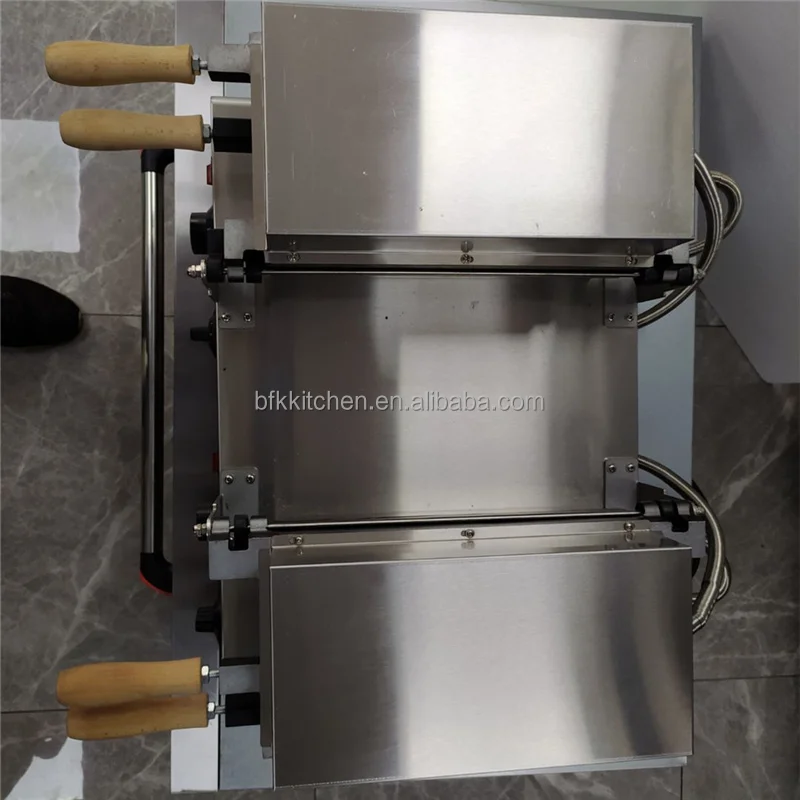 6000W Stainless Steel 220V Commercial  Breakfast Non Stick Double Waffle Corn Waffle Maker