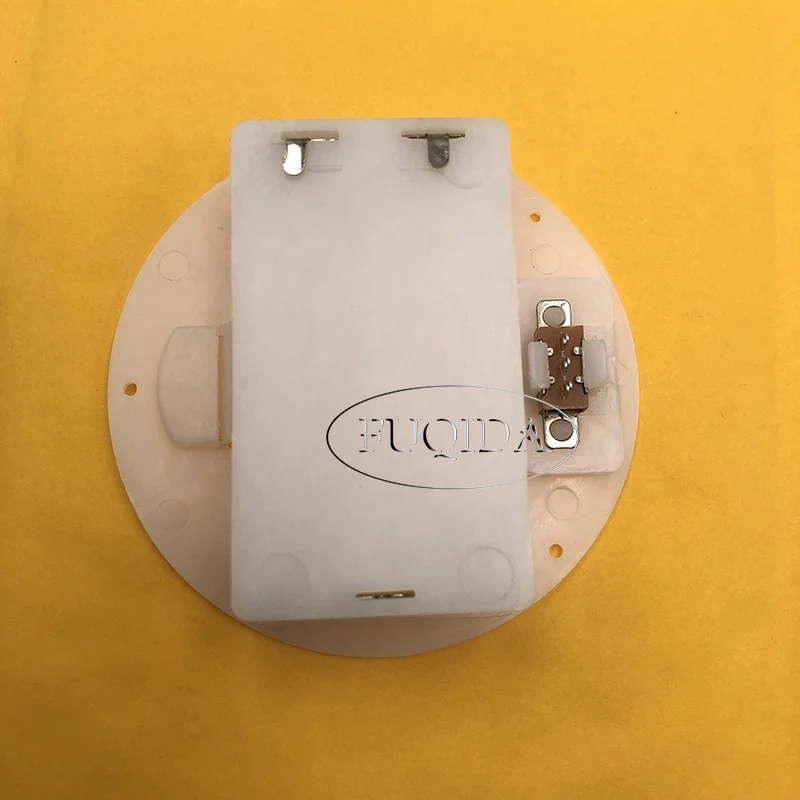 Round Battery Box White 3V 2 Aa Battery Holder Case with Switch Cover