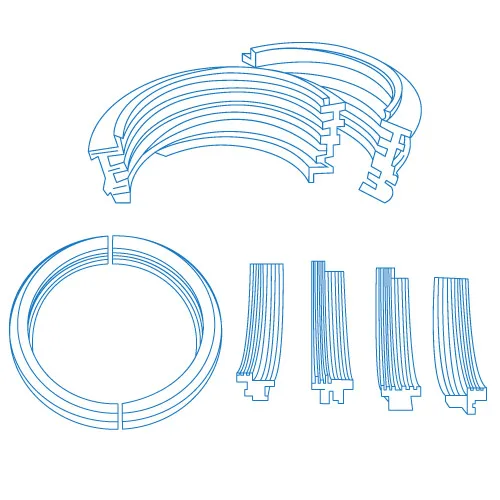 300 mm Manufacturing Pump Labyrinth Oil Roller bearing sealing labyrinth seal metal seal for bearings