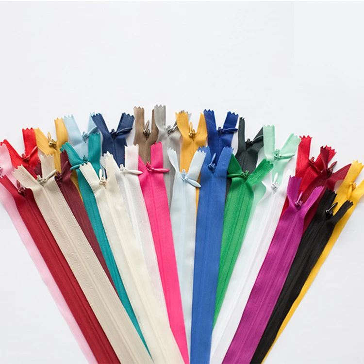 Excellent Quality Garments Accessories Invisible Zipper #5 Nylon All Kinds Color
