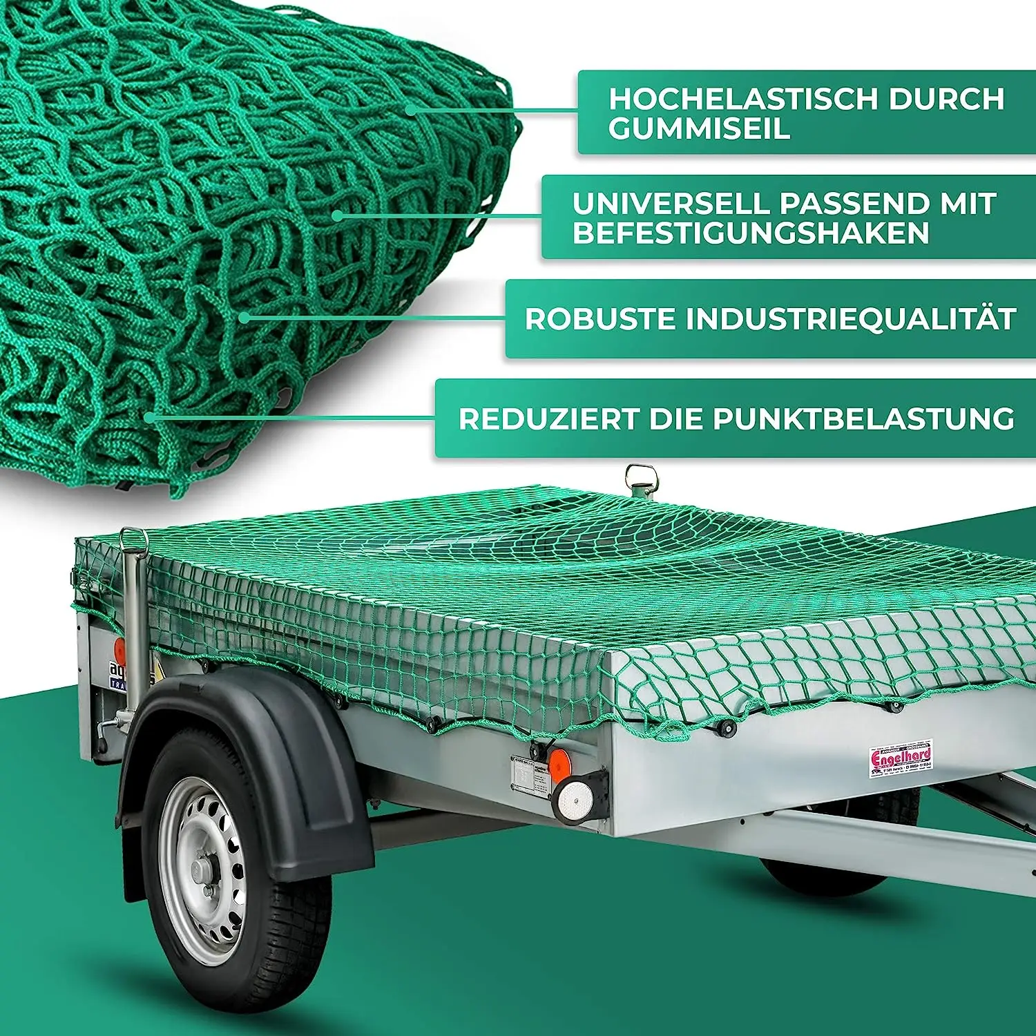 elastic knotless mesh heavy duty with hooks bed climbing cover trailer load security cargo net for trucks