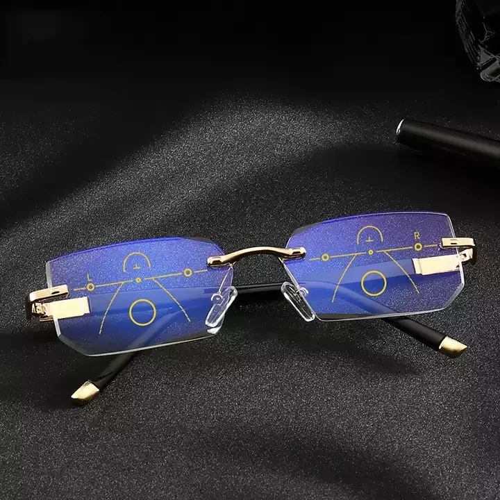 L66503 Multifocal Progressive Reading Glasses Men Women Anti Blue Uv Protect Eyeglasses Automatic Adjustment Eyewear