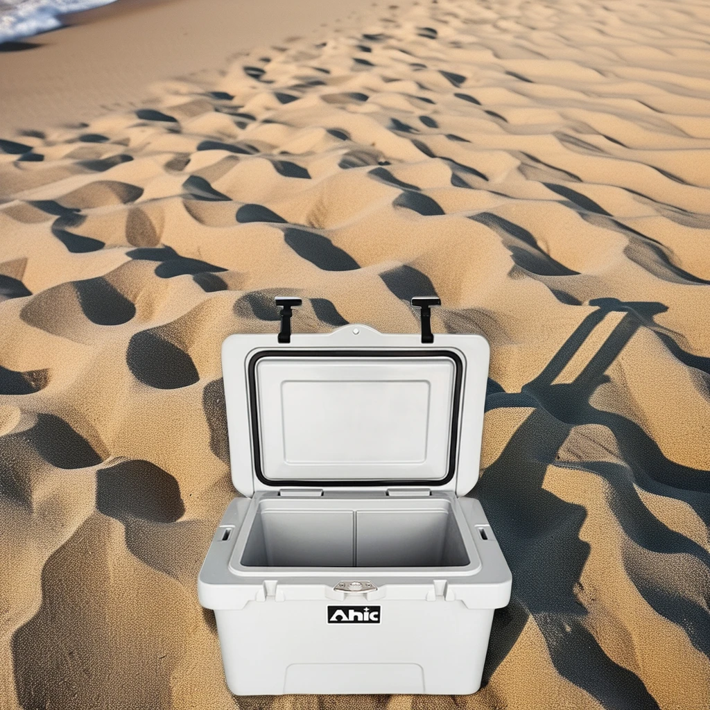 35QT Customizable Portable Durable Wine & Food Insulated PE Cooler Hard Ice Chest Beach Party Use  Custom Letter Logo Print
