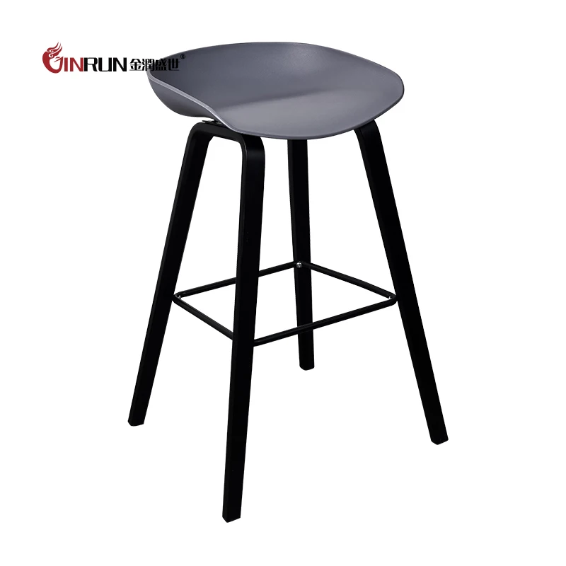 
Simple And Stylish Style Bar Stools with Wooden Leg Footrest Cover 