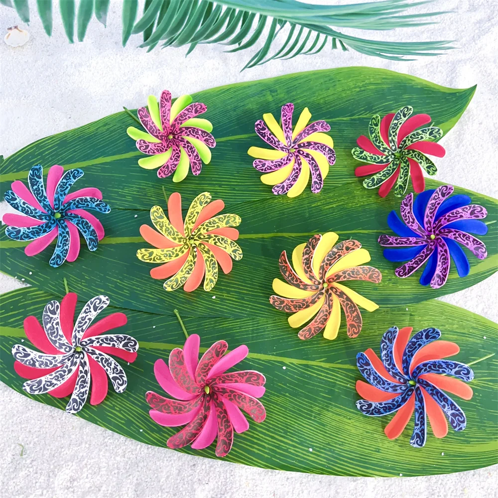 Wholesale Tiare Flower Hairpin Hawaiian Polynesian Samoan Hair Stick for Women 10CM Ear Pick Party Hair Accessories KN-hf125