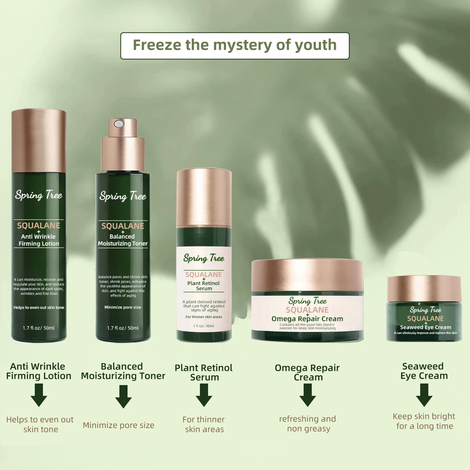 Custom Logo Cosmetic Skin Care Whitening and Moisturizing Skin Care Set All Natural Organic Vegan Anti Ance Skin Care Gift Set