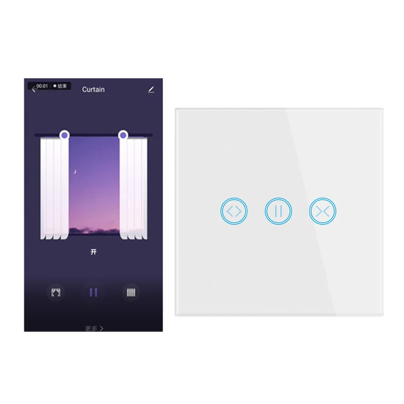 Европейский стандарт, сенсорный выключатель для умного дома Tuya, Wi-Fi, умные занавески, Роликовые жалюзи, выключатель с Alexa Google Home