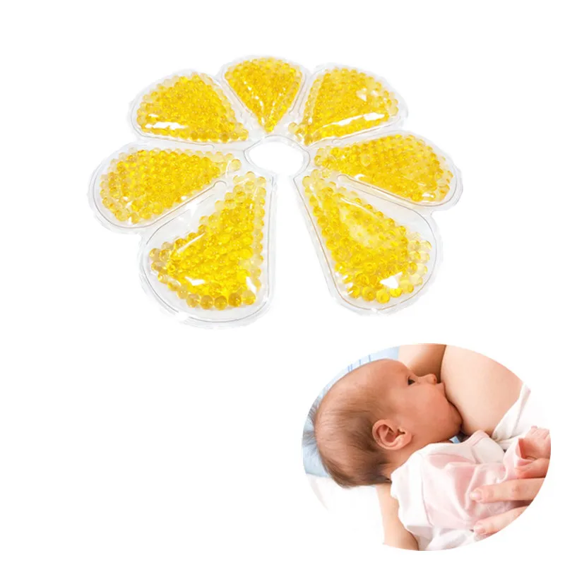 
Different color available PVC hot cold compress reusable breast massage gel cooling breast pad for feeding mother  (1600137969465)