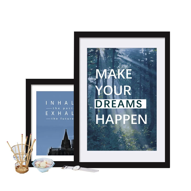 
Factory Direct Sales Picture Photo Frame Set Birthday Photo Frame Can Be Customized Logo Mahogany Color Photo Frame 