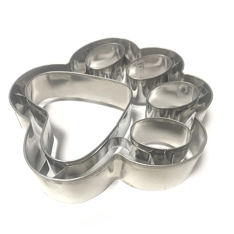 Leatchliving 3D Animal Dog Cat Paw Stainless Steel Biscuit Cookie Cutter