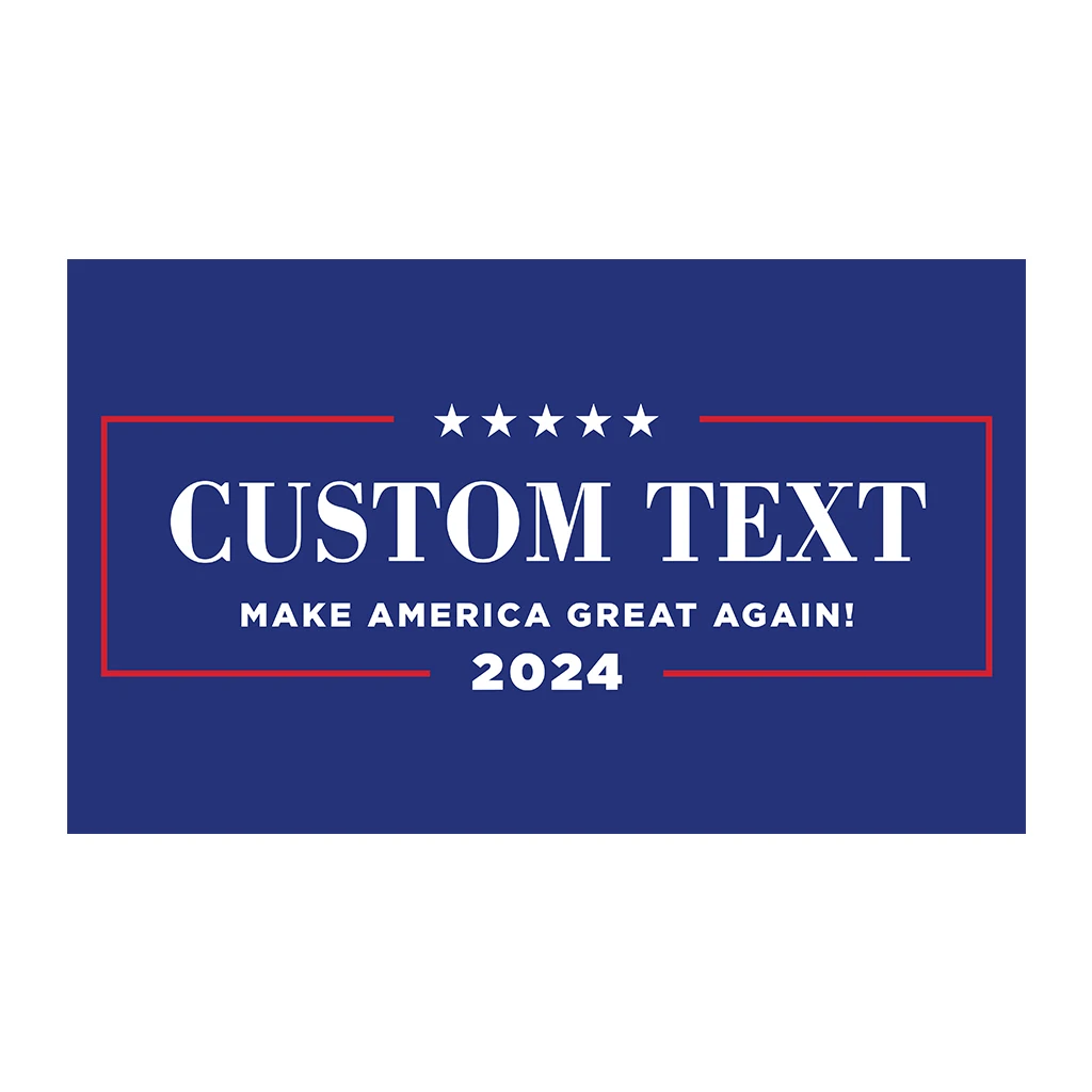 Personalized Text American Flag, Custom USA Make America Great Again 2024 Double Single-sided Flags Banners