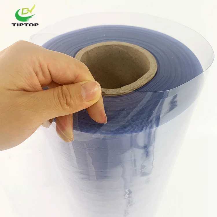 Tiptop  Factory Price Transparent PVC Film Roll 0.1 0.2 0.3 0.5mm Thick Crystal Normal Clear Super Clear Rigid PVC Film