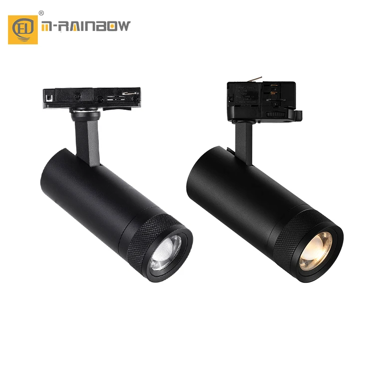 Modern Commercial Lighting Adjustable Angle 2-4-6-10-15-20-24-30-32-36-40W Zoomable Track Light LED source Aluminum lamp body
