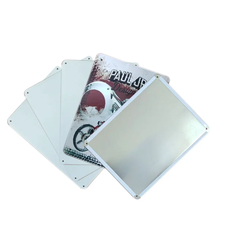 factory price 43.2*30.5 cm flat or embossing logo wholesale decor custom metal signs vintage tin sign