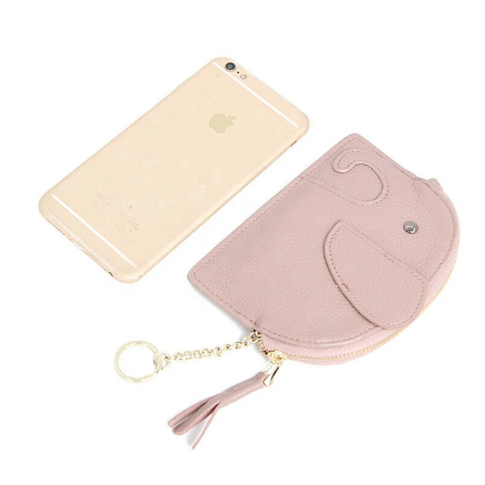 High Quality Custom logo Printing Wallet Women Zipper Mini Pink Wholesale Coin Purse