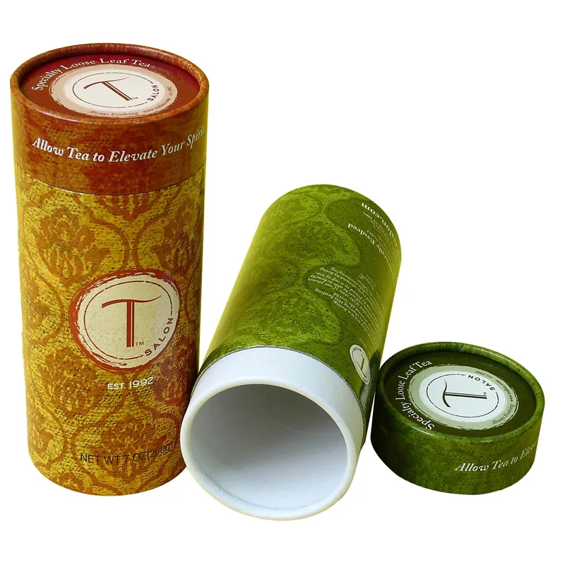 
 Manufacturer Custom tea box package kraft paper tube for tea  
