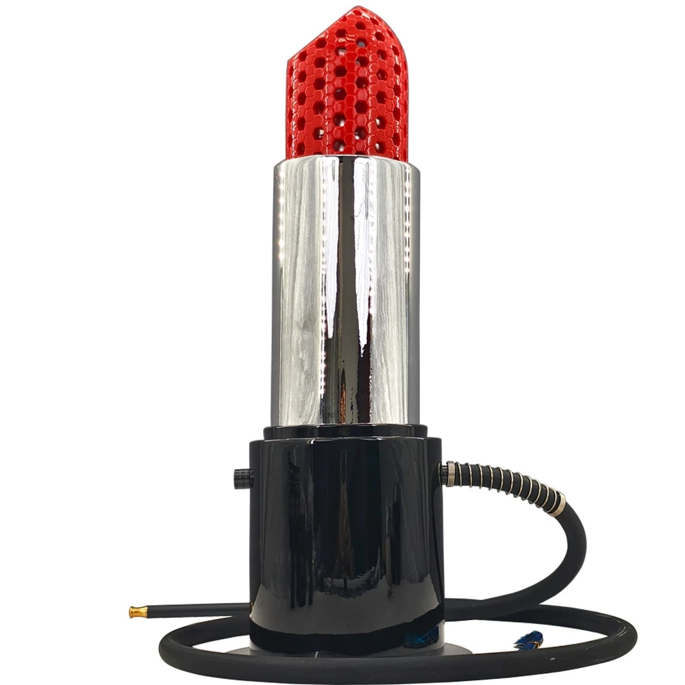Wholesale Unique Premium Lipstick Hookah Set Rose Gold Red Hookah Shisha Complete Big Luxury Hookah