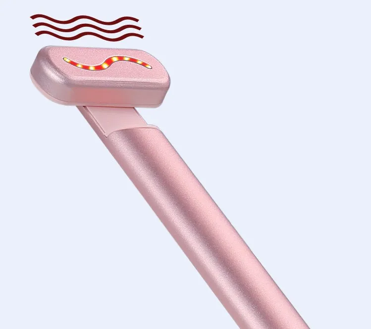 Red Light Therapy Ems Face Eye Massage Wand 4 In 1 Rechargeable vibration Wrinkle Remover light therapy face beauty device wand