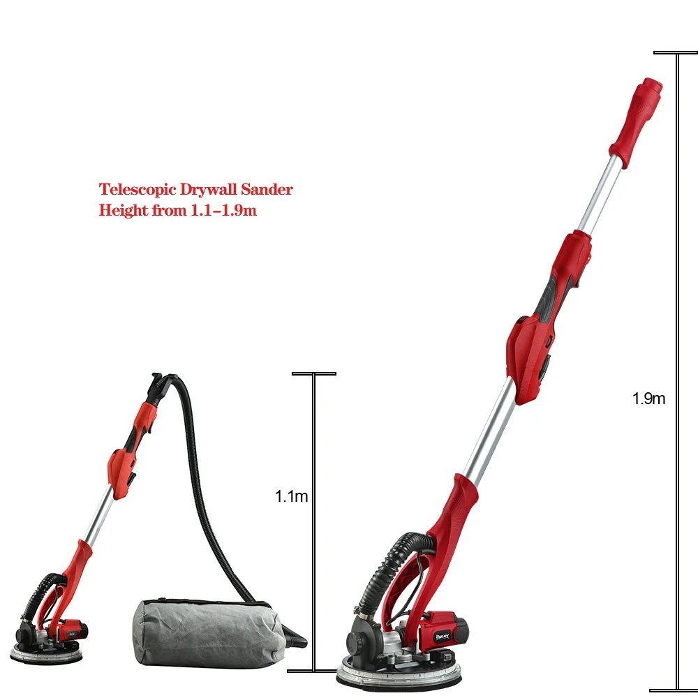 Burley Wholesale Electric Drywall Sander With LED Light Self Suction Drywall Tools Sanding Machine Sanders With Vacuum