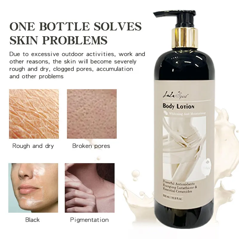 Custom Private Label Organic White Bodi Lotion Remove Spots Body Cream Moisturizing Milk Whitening Body Lotion For Black Skin