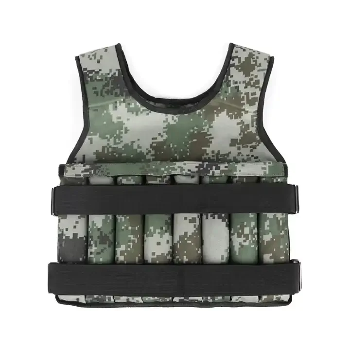 Custom Adjustable Functional Training Camouflage 10kg 20kg Weighted Vest Camouflage Fitness Training Weighted Vest