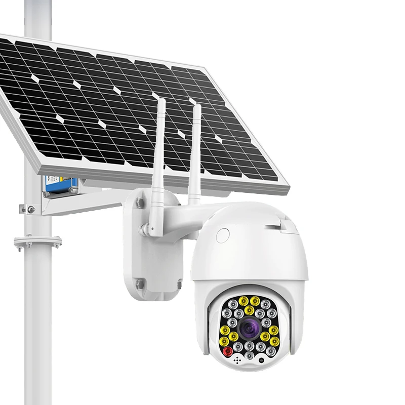 30W solar panel PTZ 4G HD camera 1080P Full-Day Video dome IP 360 degree cam Wireless  security battery outdoor Waterproof cctv