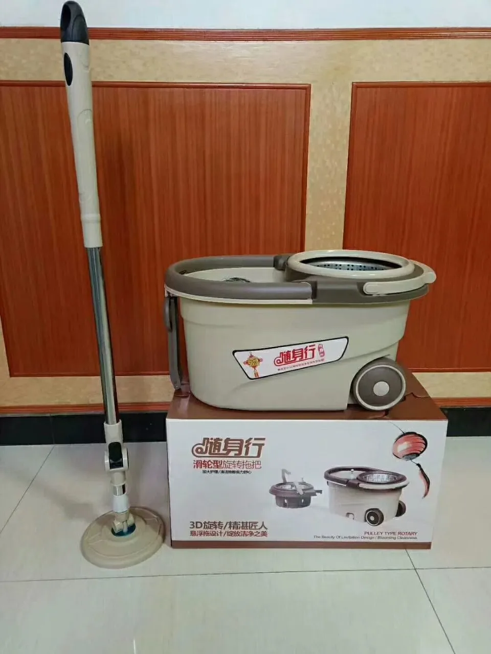High Quality Magic 360 Spin Easy Clean Cyclone Floor Cleaning 16l Mop And Bucket Set With Big Wheels Stainless Steel Wringer